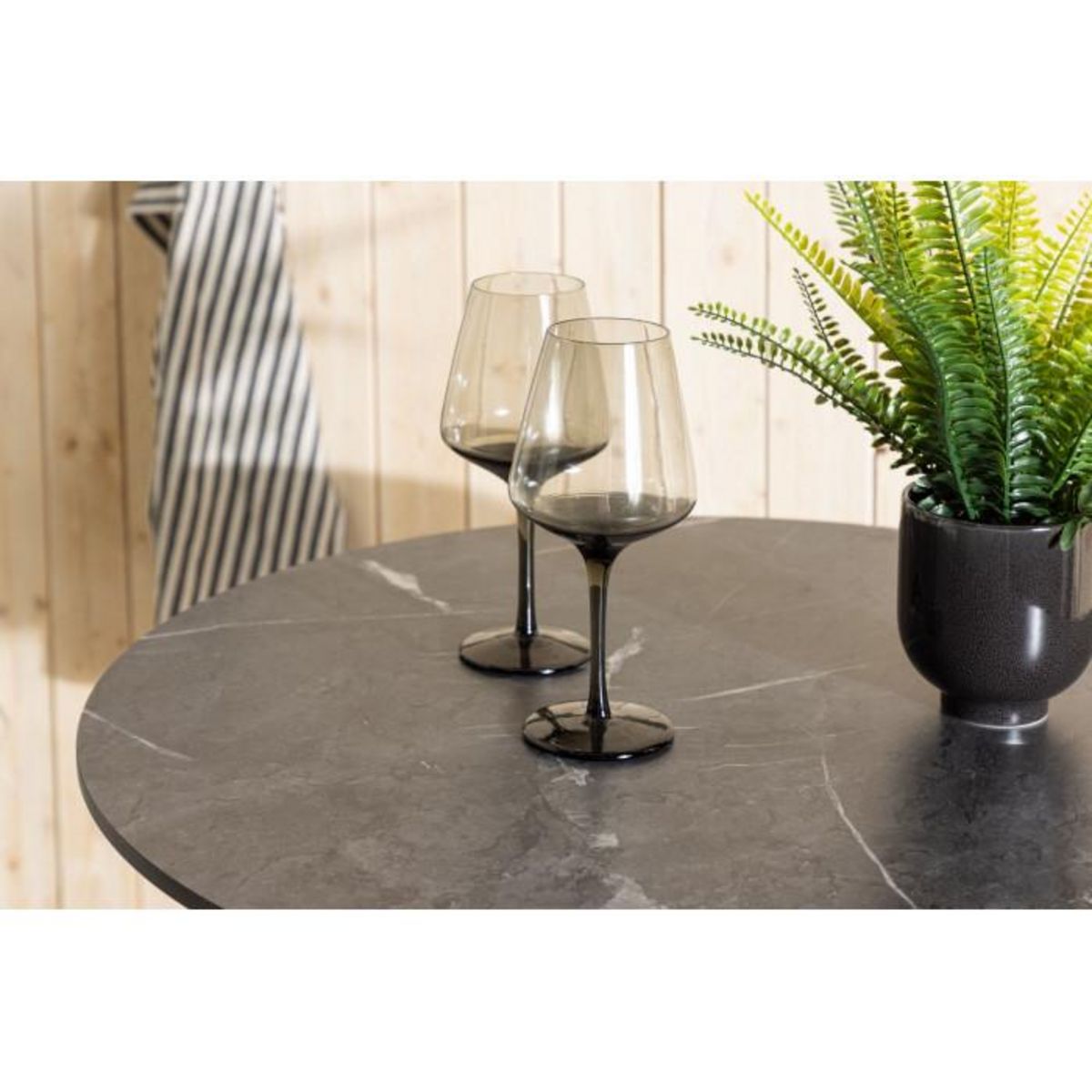 Paris Prix Table de Bar de Jardin  Milano  100cm Gris & Blanc