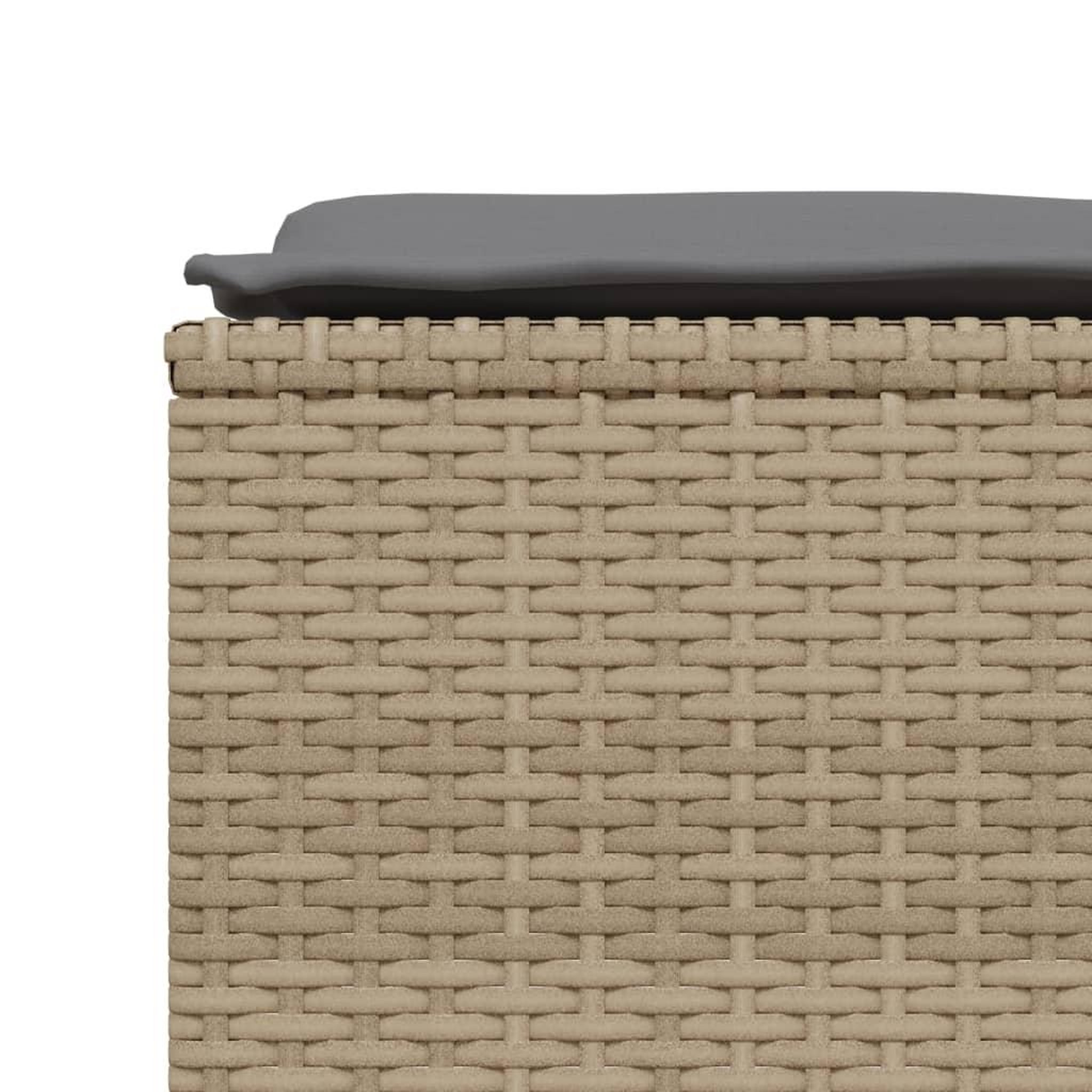 Voir la diapositive 5 : VIDAXL Salon de jardin avec coussins 5 pcs beige resine tressee