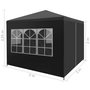 Voir la diapositive 6 : VIDAXL Tente de reception 3 x 3 m Anthracite