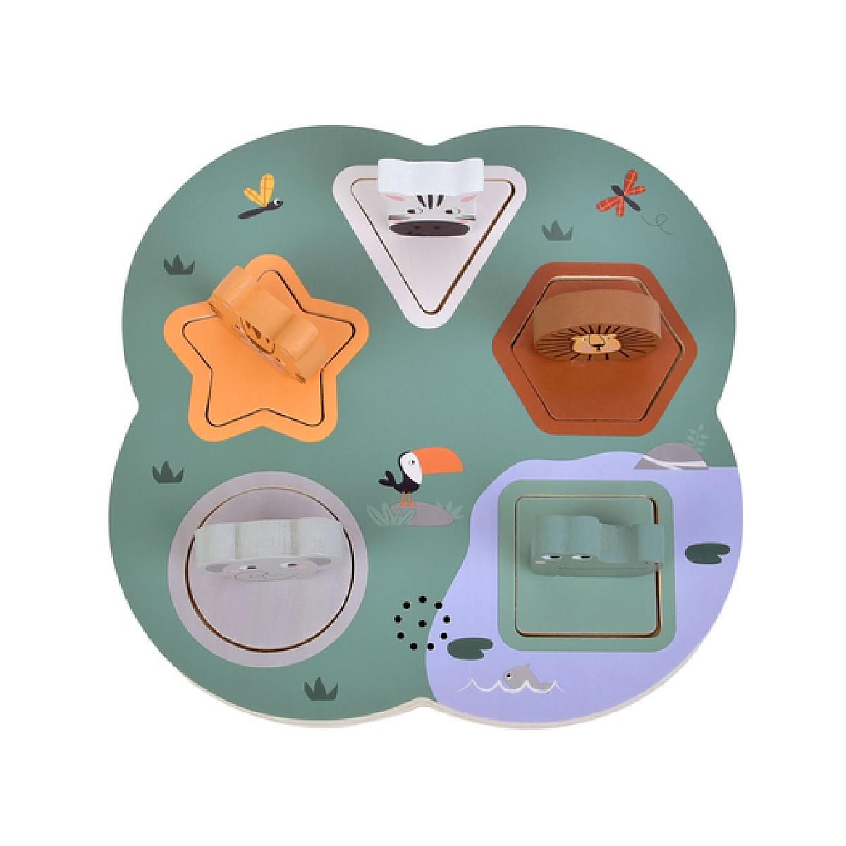 SMALLFOOT Small foot Safari Puzzle en cubes 5 pièce(s) Animaux