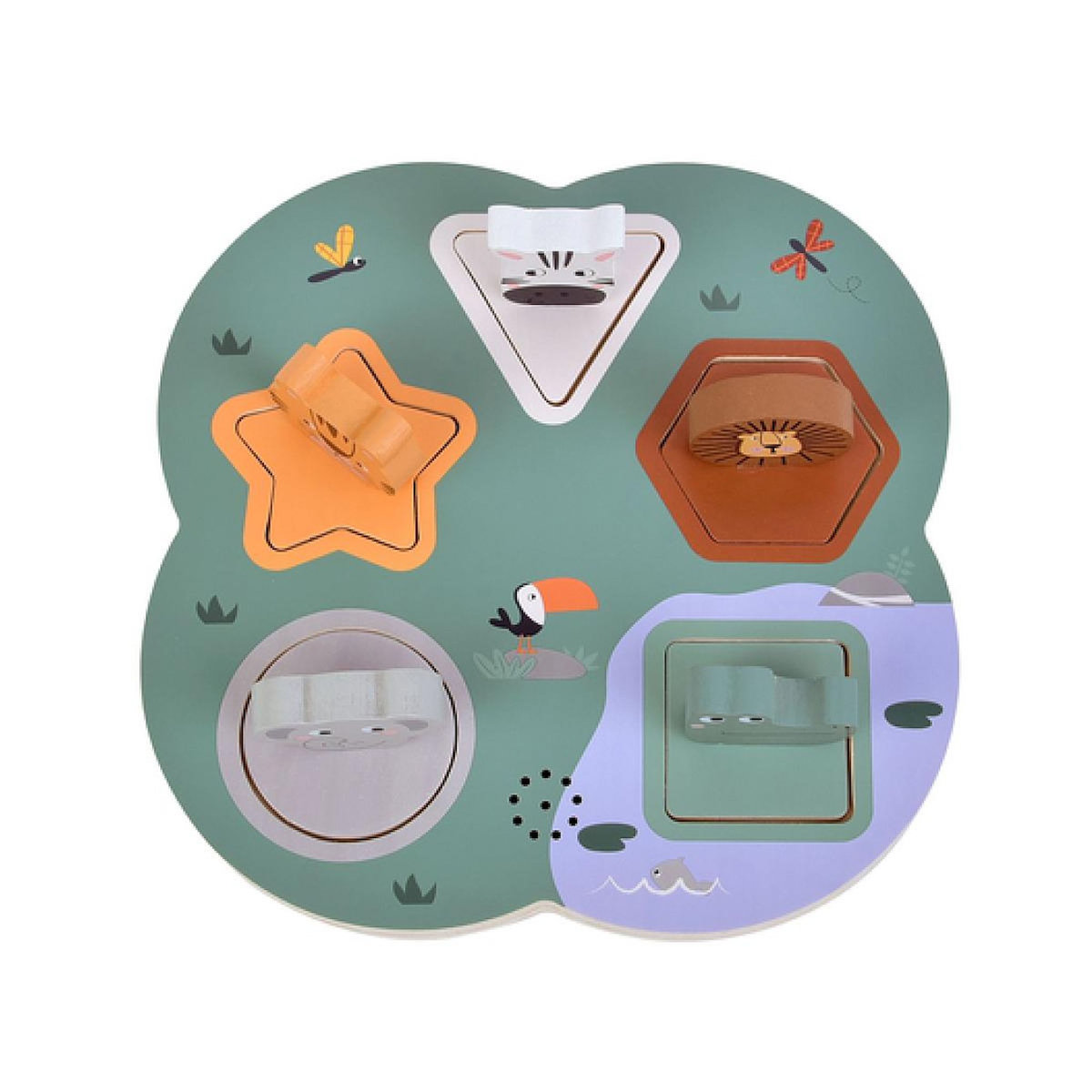 SMALLFOOT Small foot Safari Puzzle en cubes 5 pièce(s) Animaux