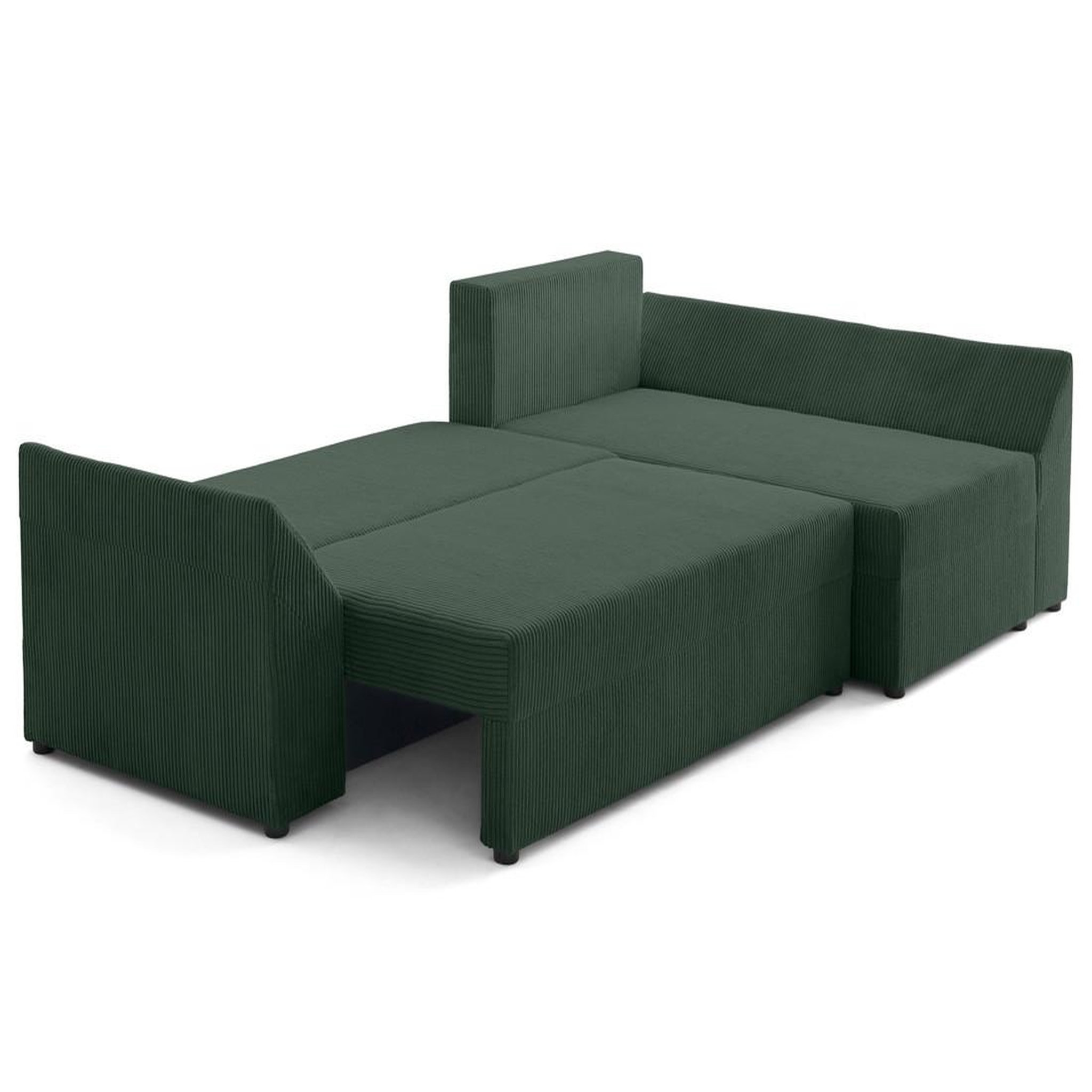 Voir la diapositive 2 : BEST MOBILIER Mike - canapé d'angle réversible - 4 places - convertible avec coffre - en velours côtelé