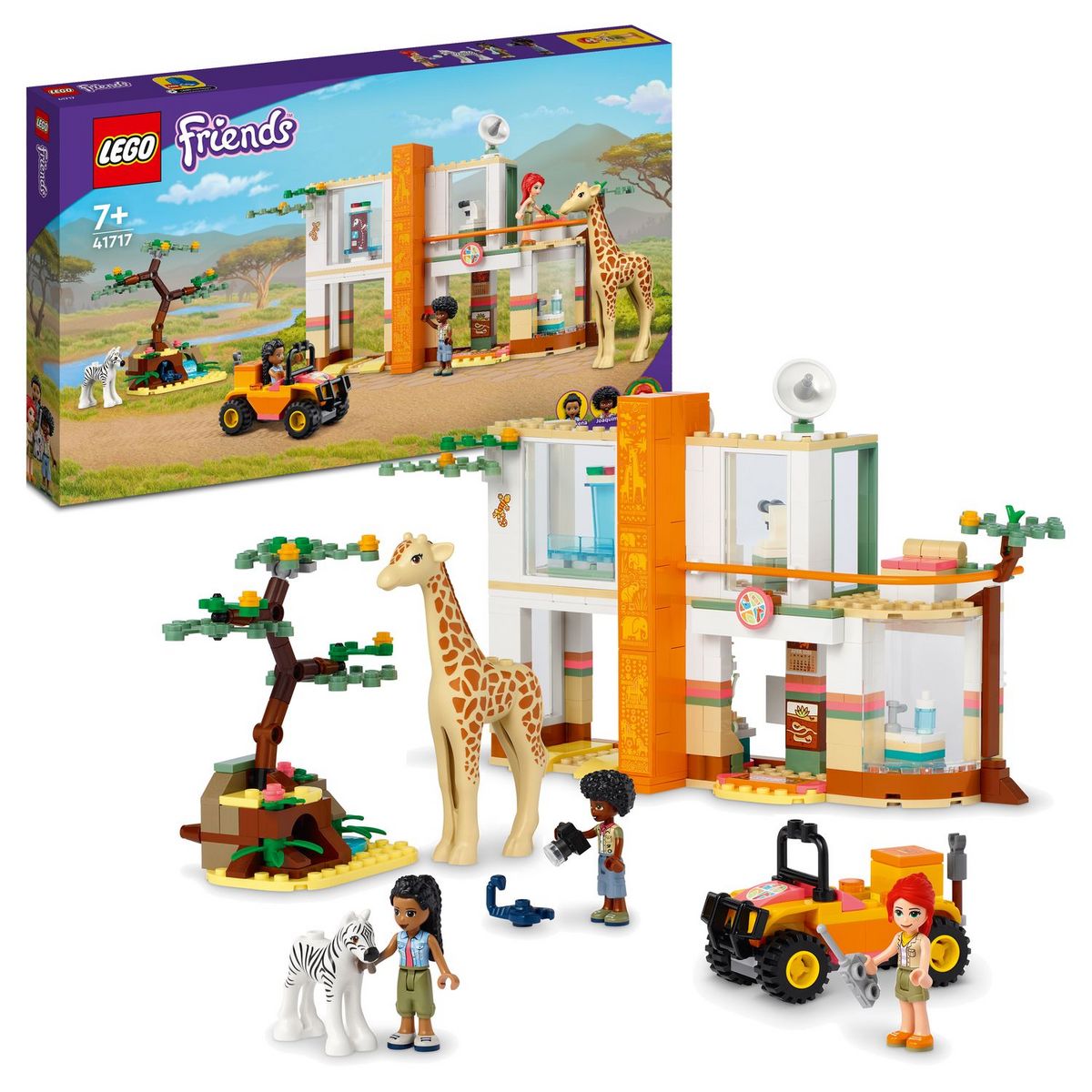 LEGO Friends 41717 Le Centre de Sauvetage de la Faune de Mia, avec Figurines d'Animaux