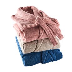 Peignoir adulte uni col châle en coton 370 g/m² pas cher