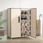VIDAXL Armoire a chaussures Creme 60x28x90 cm Tissu