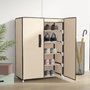 Voir la diapositive 1 : VIDAXL Armoire a chaussures Creme 60x28x90 cm Tissu