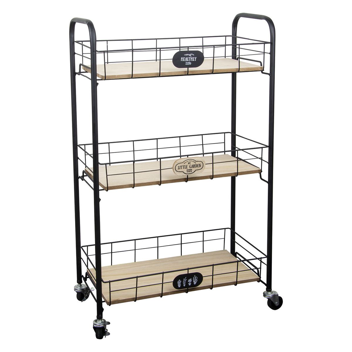 Desserte à roulettes 3 niveaux LITTLE MARKET