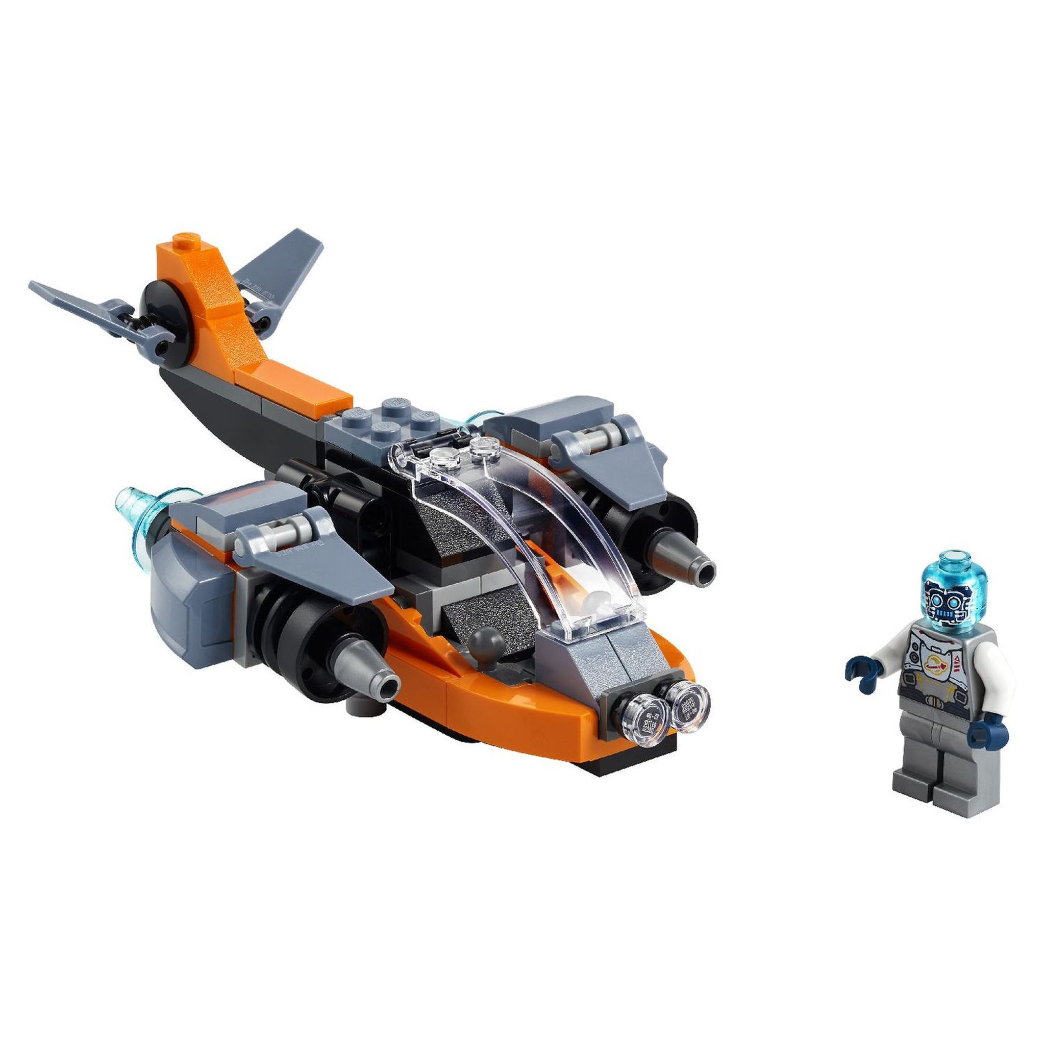 Voir la diapositive 2 : LEGO Creator 31111 - Le cyber drone, Jouet de Construction de l&rsquo;Espace, Robot, Scooter et Minifigure