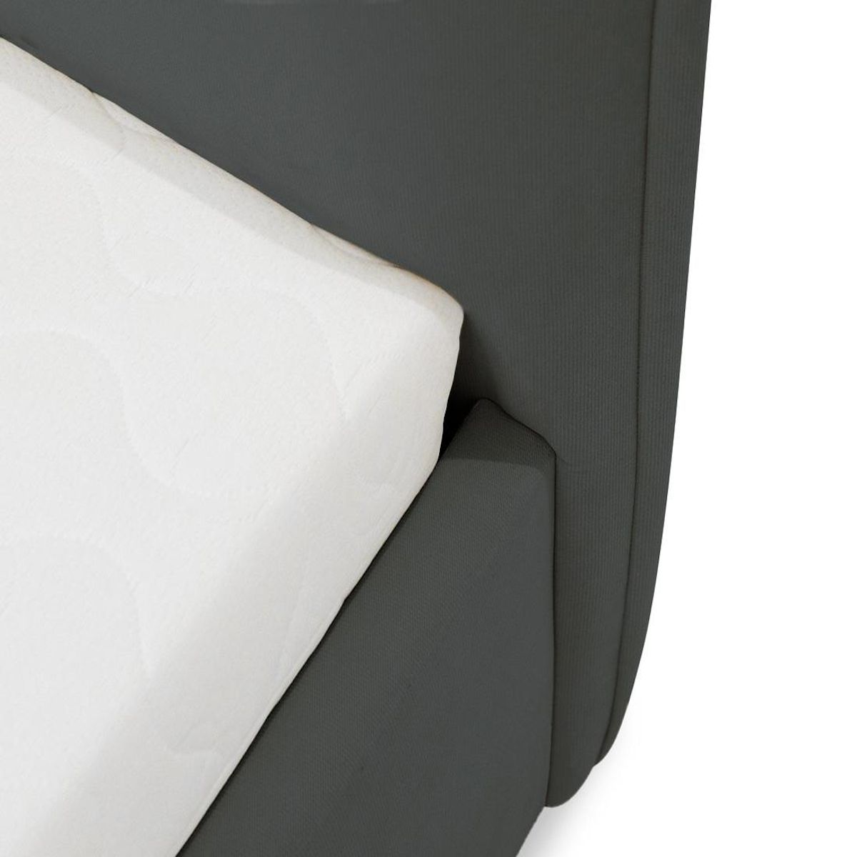 BEST MOBILIER John - lit coffre - 180x200 cm - en velours - sommier inclus