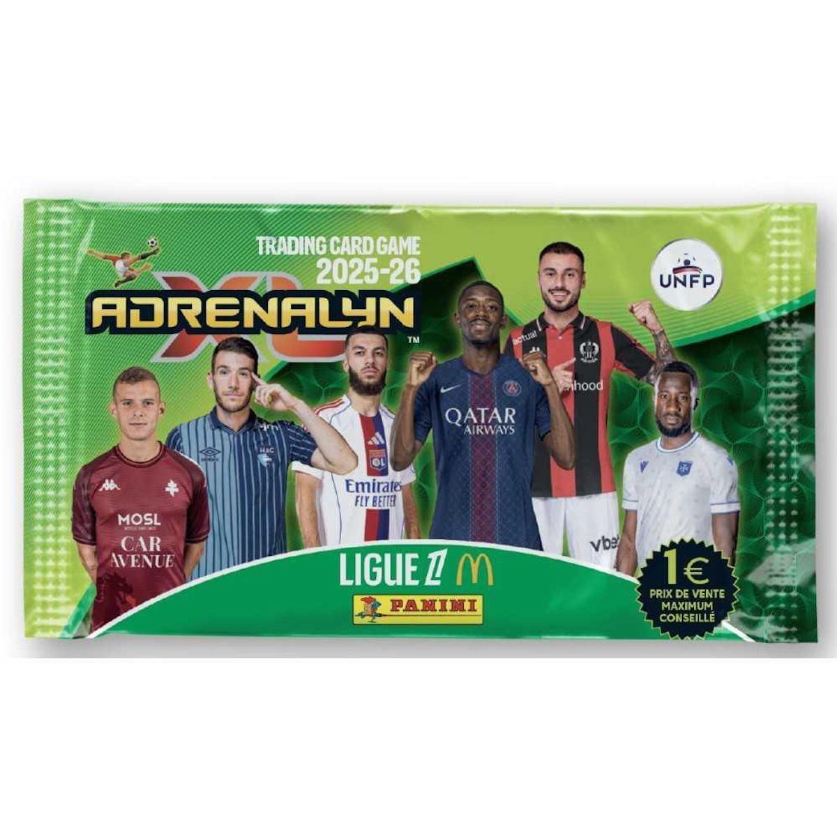 Panini Boîte de 50 pochettes - PANINI - TCG ADRENALYN LIGUE 1 Mc Donald's 2025/26 - 300 cartes
