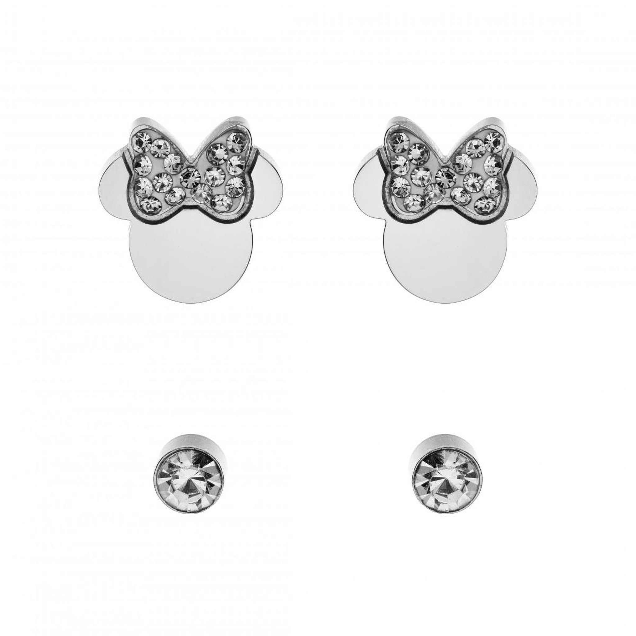 Voir la diapositive 3 : SC CRYSTAL Lot de 2 paires de boucles d'oreilles Disney ornées de Cristaux scintillants - Minnie