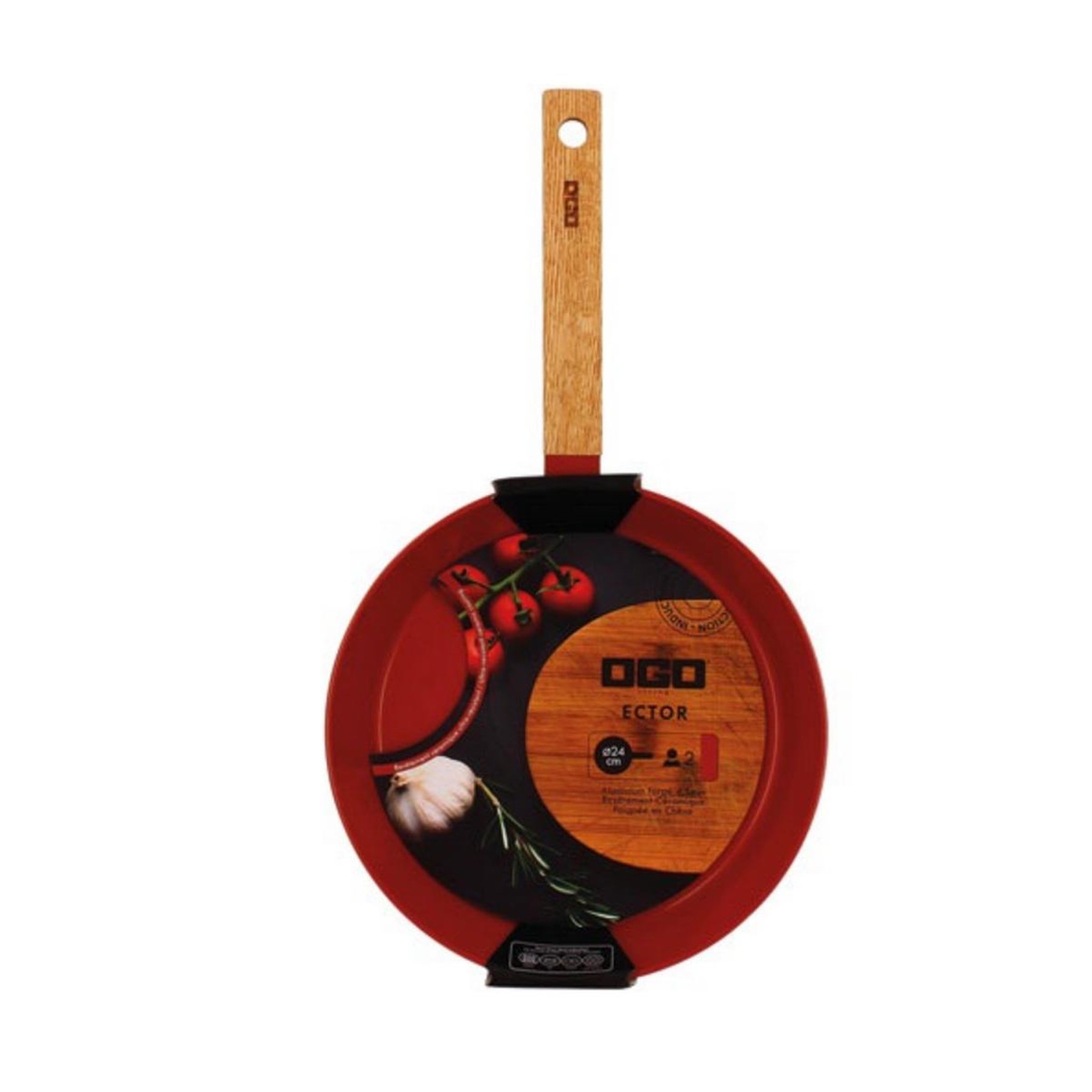 Voir la diapositive 4 : OGO LIVING Poêle aluminium 24cm paprika - 7930284