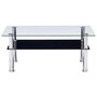 VIDAXL Table basse Noir 100x60x42 cm Verre trempe