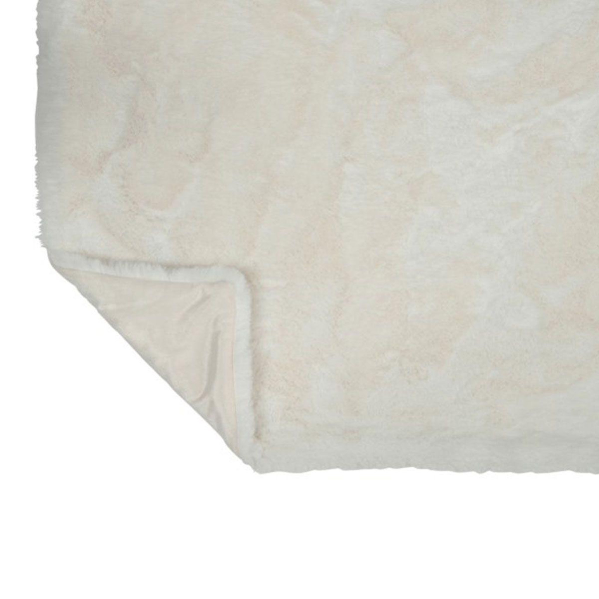 Voir la diapositive 4 : J-LINE Plaid imitation fourrure  cutie  130x180cm blanc