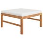 Voir la diapositive 5 : VIDAXL Salon de jardin 6 pcs avec coussins creme Bois de teck solide