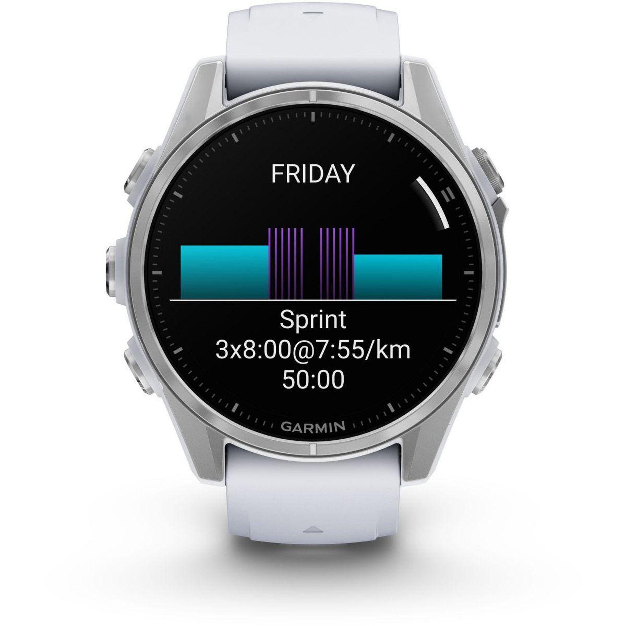 Voir la diapositive 5 : GARMIN Montre sport Fenix 8 43mm Blanc