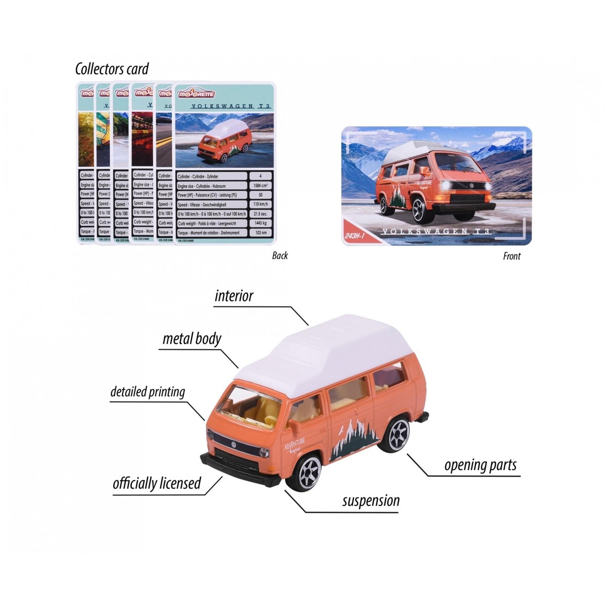 Voir la diapositive 5 : Majorette Voiture VW The Originals Premium Cars
