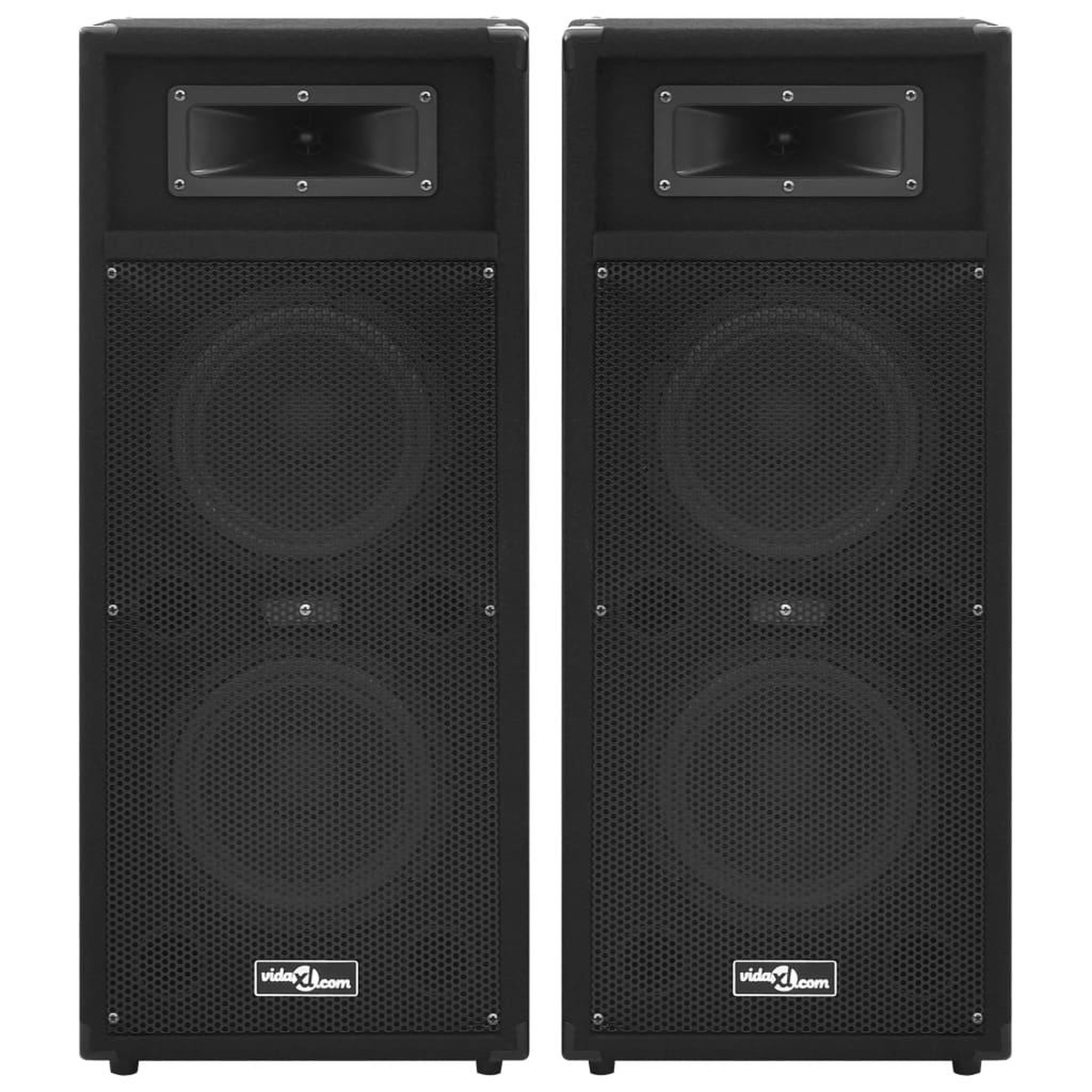 Voir la diapositive 3 : VIDAXL Haut-parleurs de scene passives professionnelles Hifi 2pcs noir