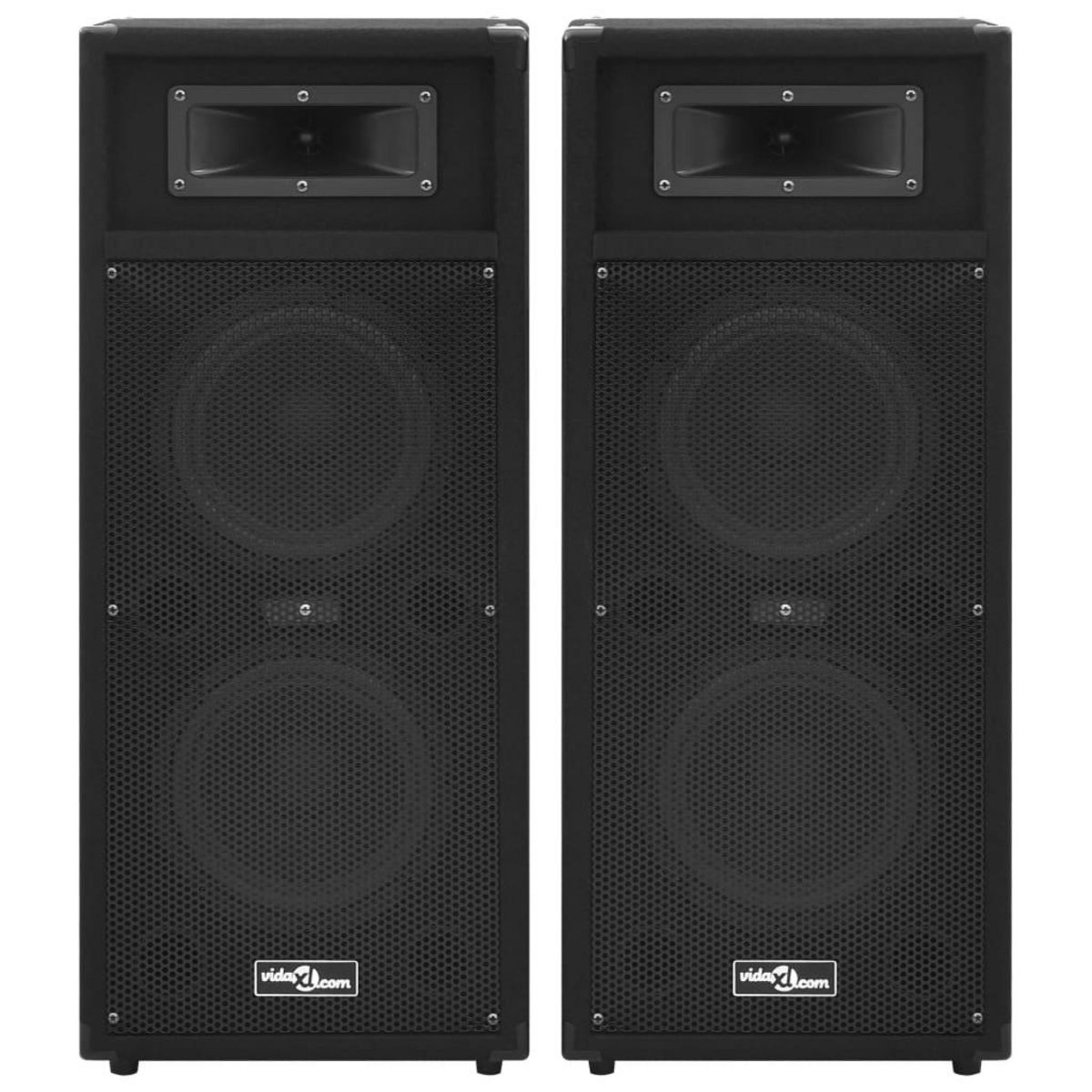 VIDAXL Haut-parleurs de scene passives professionnelles Hifi 2pcs noir