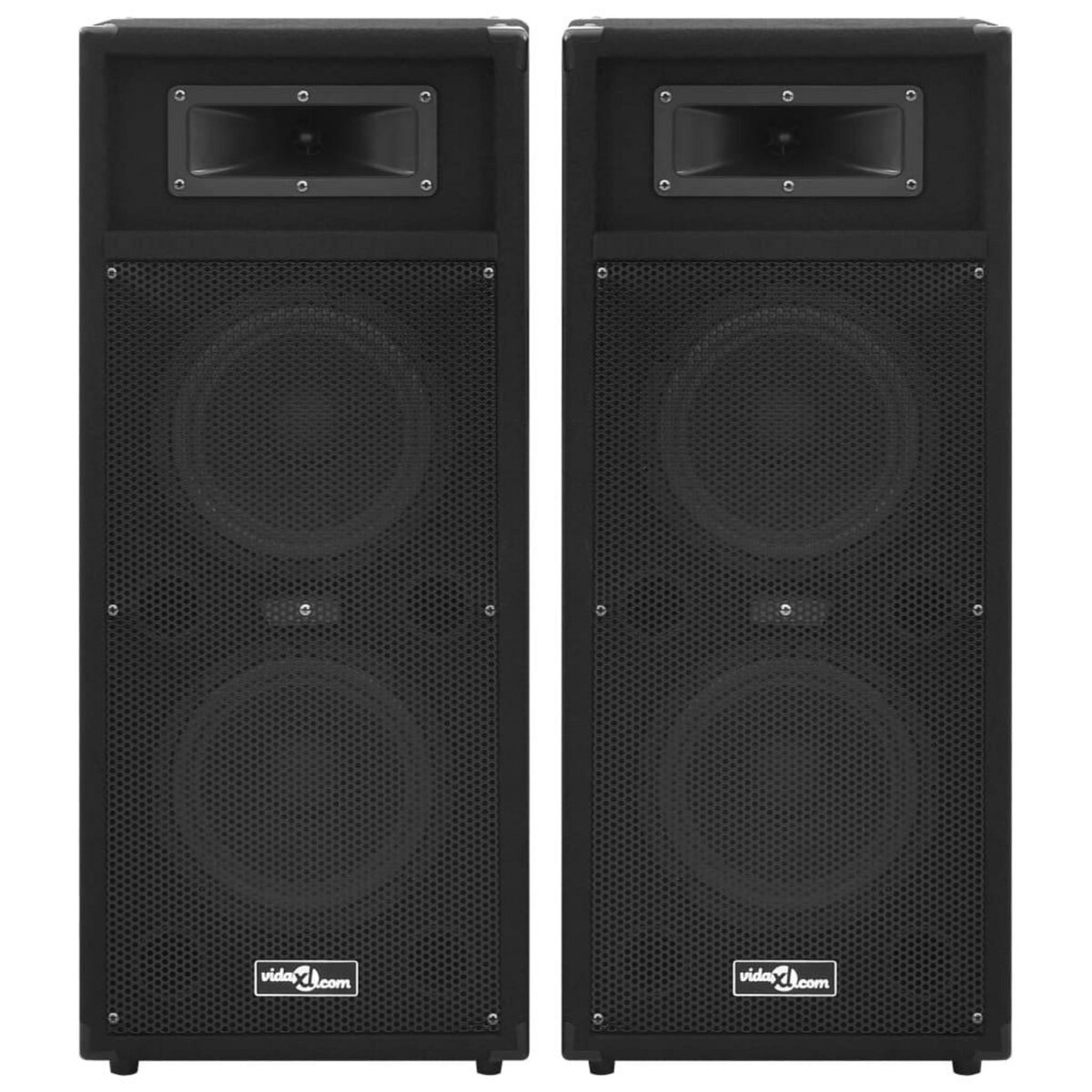 VIDAXL Haut-parleurs de scene passives professionnelles Hifi 2pcs noir