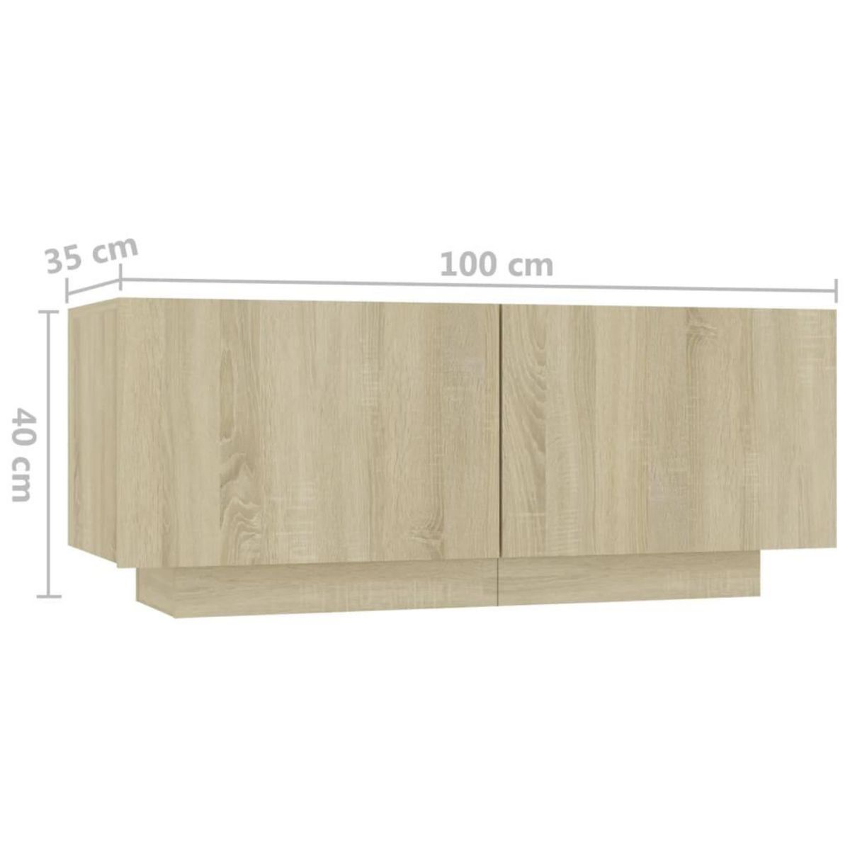 VIDAXL Table de chevet chene sonoma 100x35x40 cm bois d'ingenierie