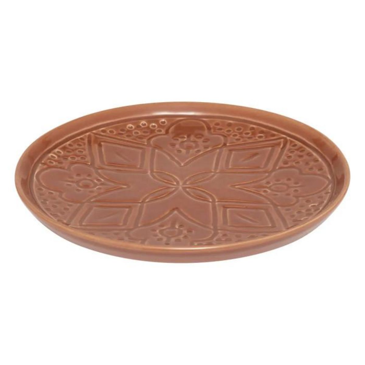 SECRET DE GOURMET Lot de 6 Assiettes à Dessert  Sienna  20cm Terracotta