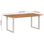 Voir la diapositive 6 : VIDAXL Table de salle a manger 180x90x76 cm Bois d'acacia massif