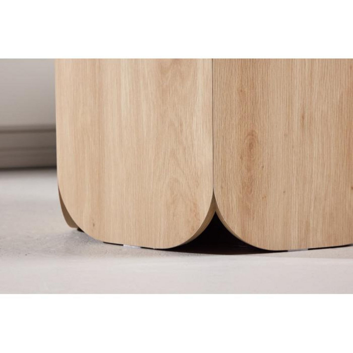 Paris Prix Table à Manger Ronde Effet Calacatta  Tekla  120cm Gris & Naturel