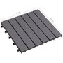 Voir la diapositive 6 : VIDAXL Carreaux de terrasse 30pcs Delavage gris 30x30 cm Acacia solide