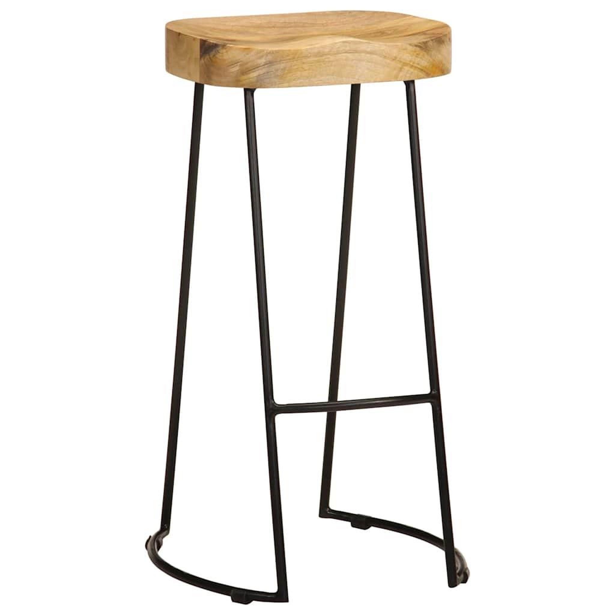 Voir la diapositive 6 : VIDAXL Tabourets de bar lot de 2 bois de manguier massif