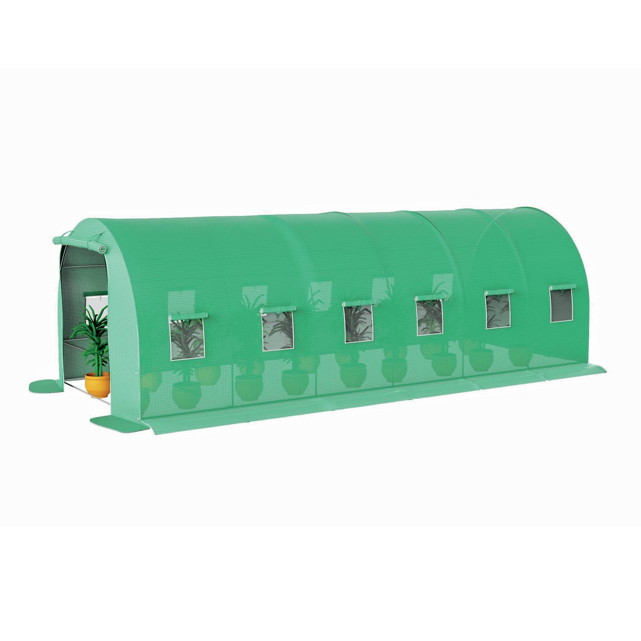 Voir la diapositive 1 :  Serre tunnel 18m2  6 x 3 m x h 2 m  WERKA PRO