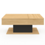Voir la diapositive 3 : ID MARKET Table basse 2 plateaux relevables rectangulaire EDEN bois et noir