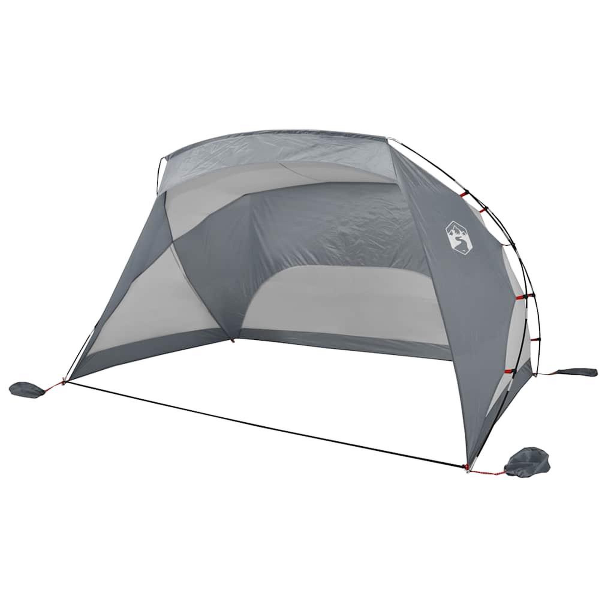 Voir la diapositive 4 : VIDAXL Tente de plage gris 274x178x170/148 cm 185T polyester