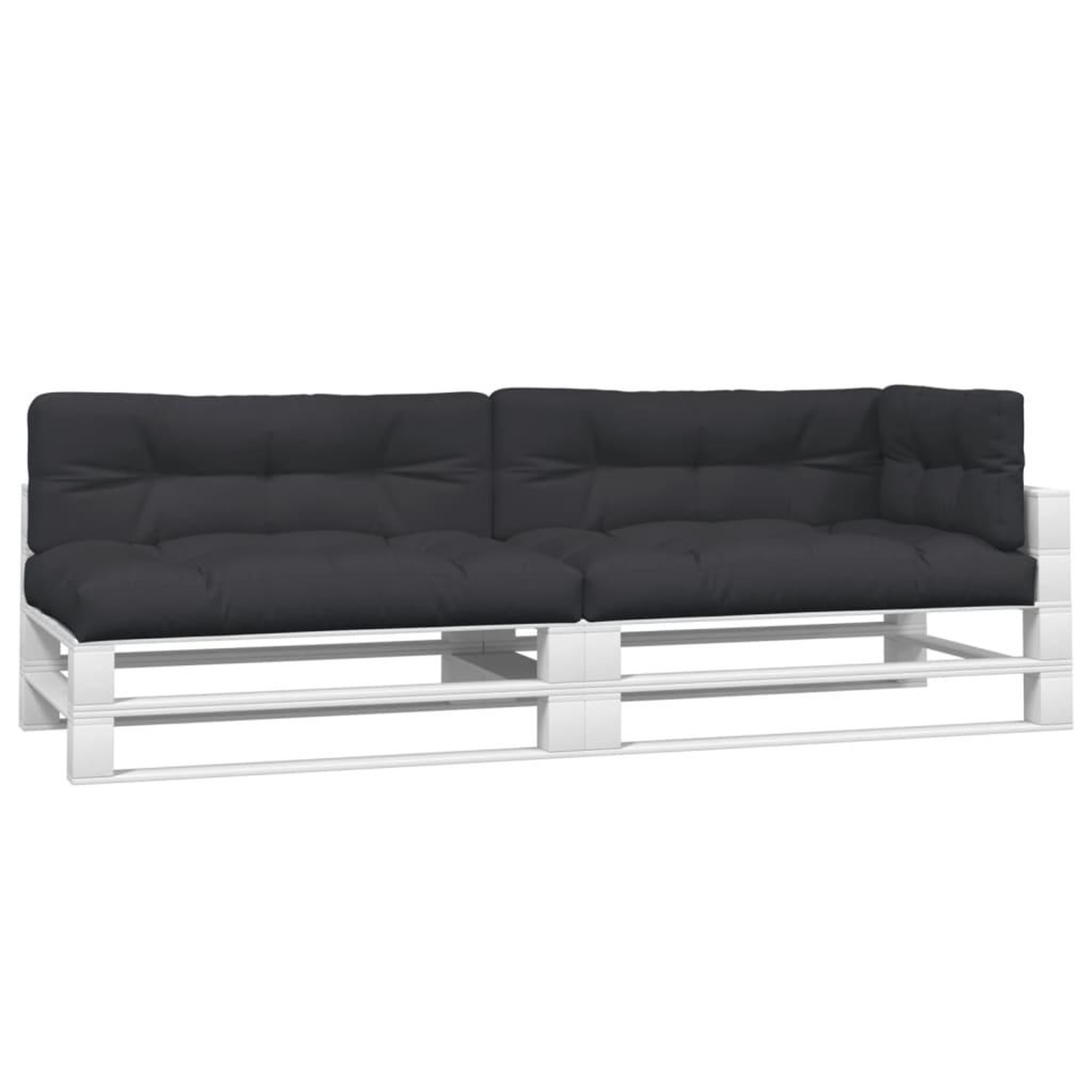 Voir la diapositive 3 : VIDAXL Coussins de palette 5 pcs noir tissu