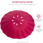 Voir la diapositive 6 : OUTSUNNY Parasol inclinable rond avec manivelle métal fibre de verre Ø 2,55 m polyester haute densité bordeaux