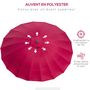 Voir la diapositive 6 : OUTSUNNY Parasol inclinable rond avec manivelle métal fibre de verre Ø 2,55 m polyester haute densité bordeaux