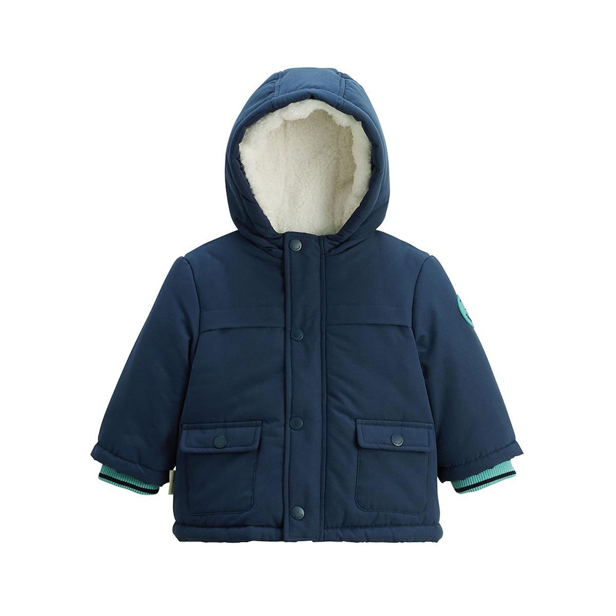 Petit Béguin Manteau enfant imperméable doublé sherpa avec capuche Oscar