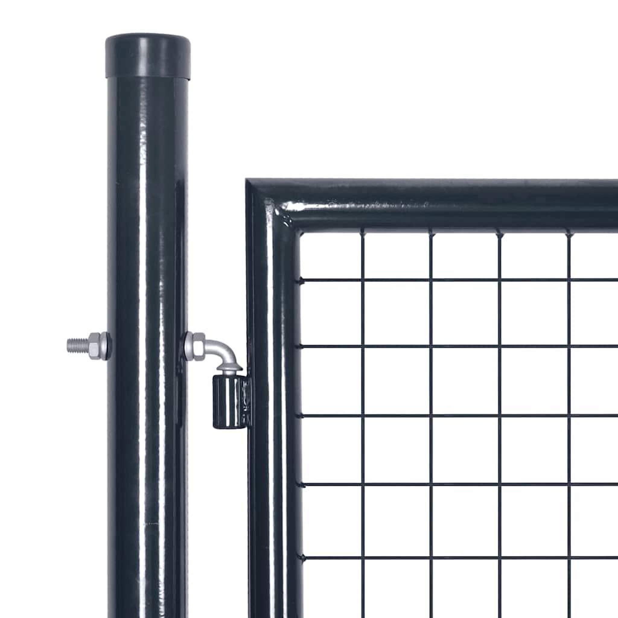 Voir la diapositive 3 : VIDAXL Portail de jardin grillage en acier galvanise 300 x 75 cm gris