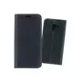 amahousse Housse Galaxy A8+ folio noir aspect cuir rabat aimanté