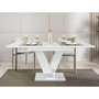 Voir la diapositive 2 : BEST MOBILIER Xandriel - table à manger extensible - blanc - 4 à 6 personnes