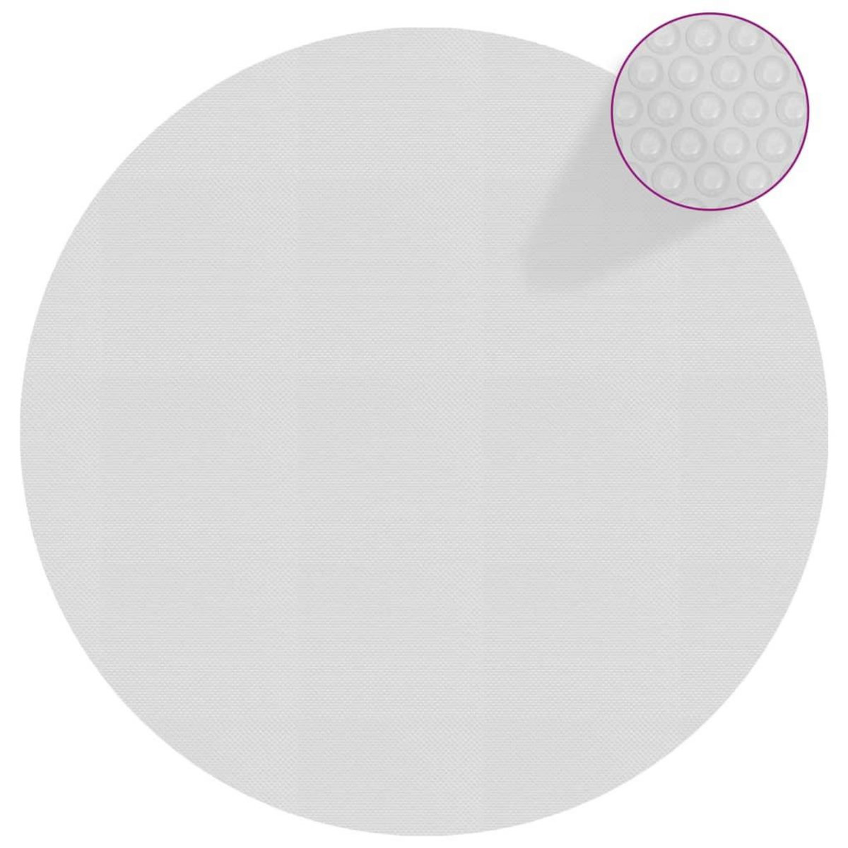 VIDAXL Film solaire de piscine flottant PE 527 cm Gris