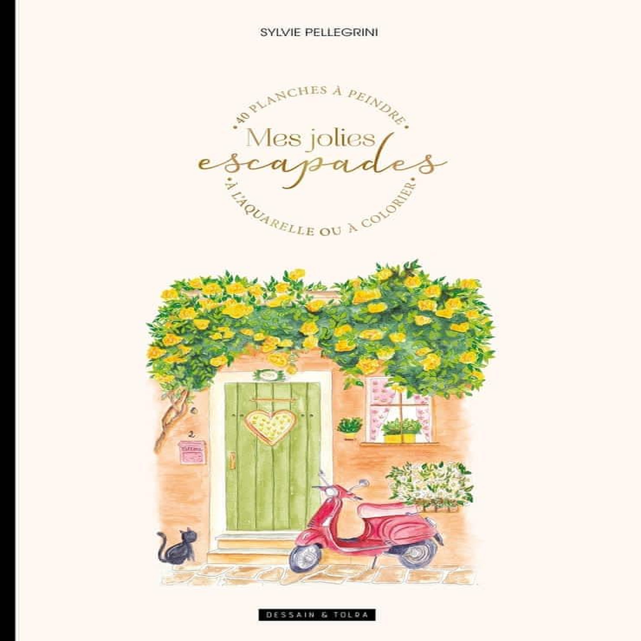 MES JOLIES ESCAPADES. 40 PLANCHES A PEINDRE A L'ACQUARELLE OU A COLORIER, Pellegrini Sylvie
