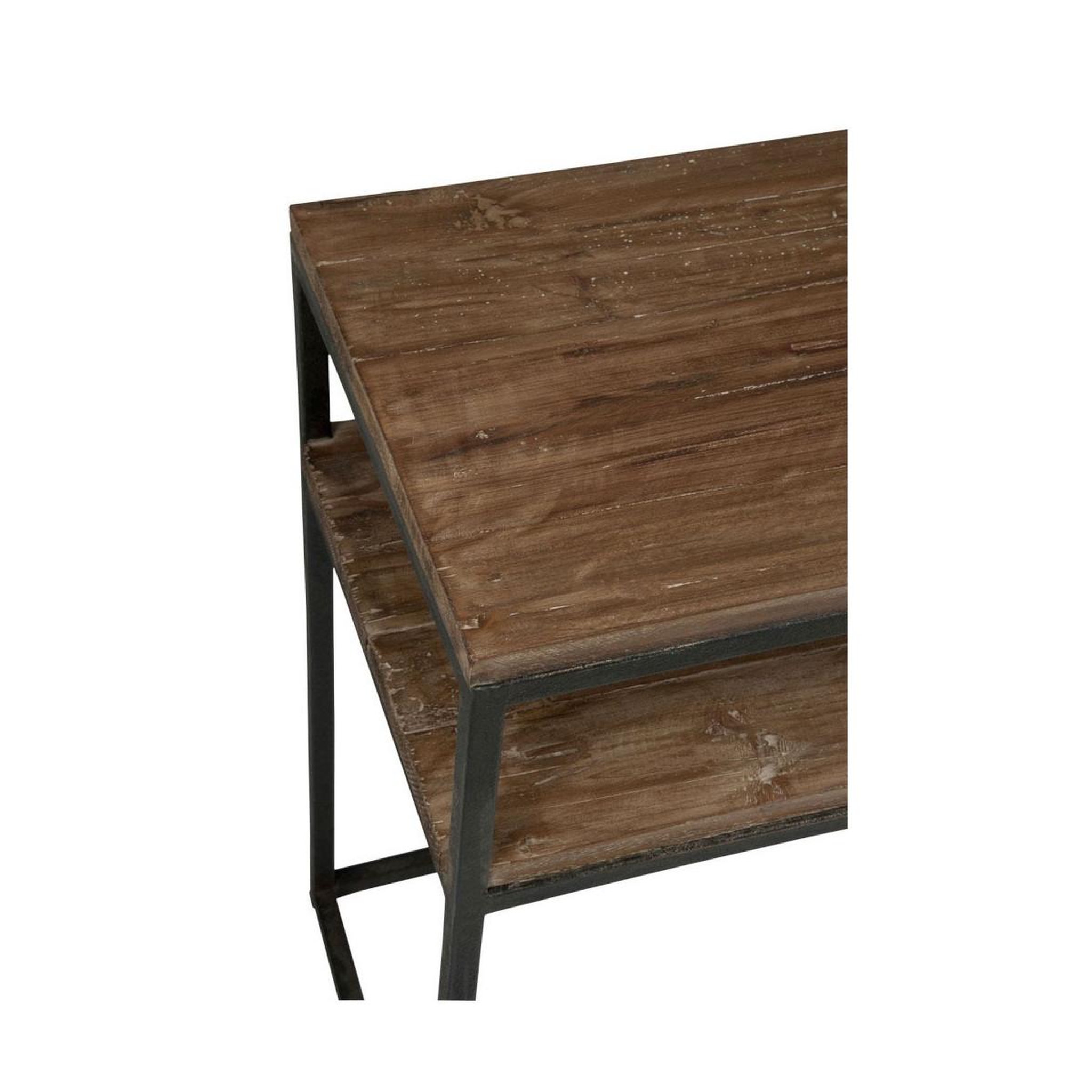 Voir la diapositive 4 : J-LINE Console en bois 2 niveaux  cassidy  120cm naturel