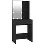 Voir la diapositive 2 : VIDAXL Coiffeuse avec LED Noir 60x40x140 cm