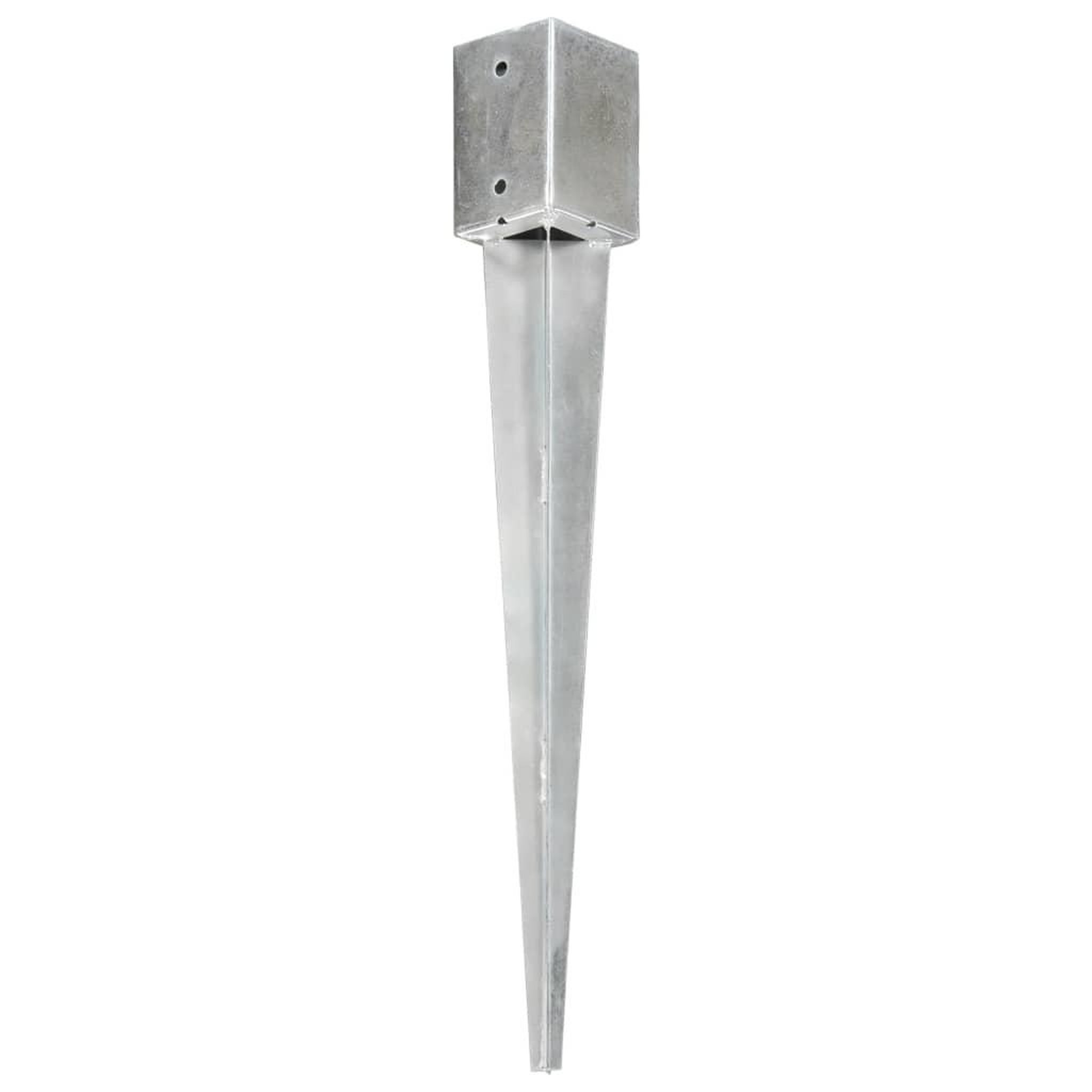 Voir la diapositive 2 : VIDAXL Piquets au sol 12 pcs Argente 9x9x75 cm Acier galvanise