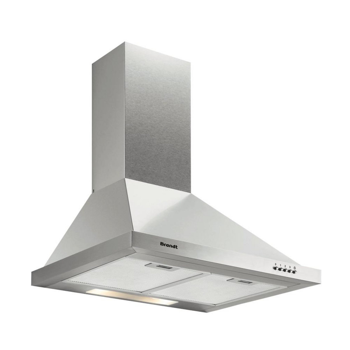 BRANDT Hotte décorative murale 60cm 600m3/h inox - ad1006x