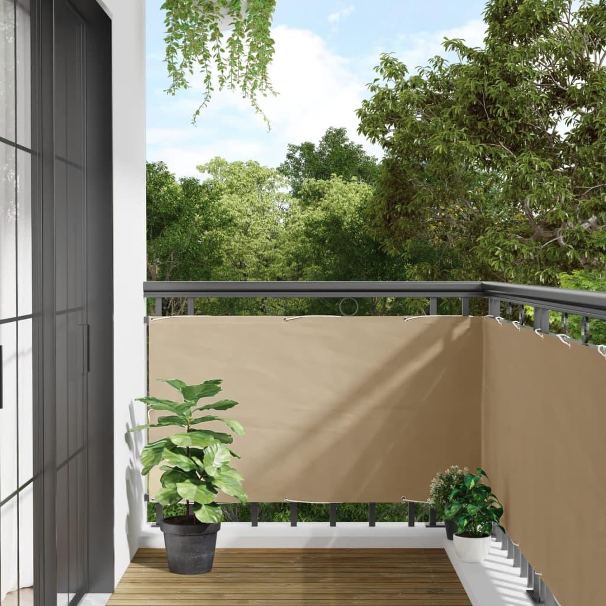 Voir la diapositive 1 : VIDAXL Ecran de balcon en tissu Oxford 75x600 cm Beige