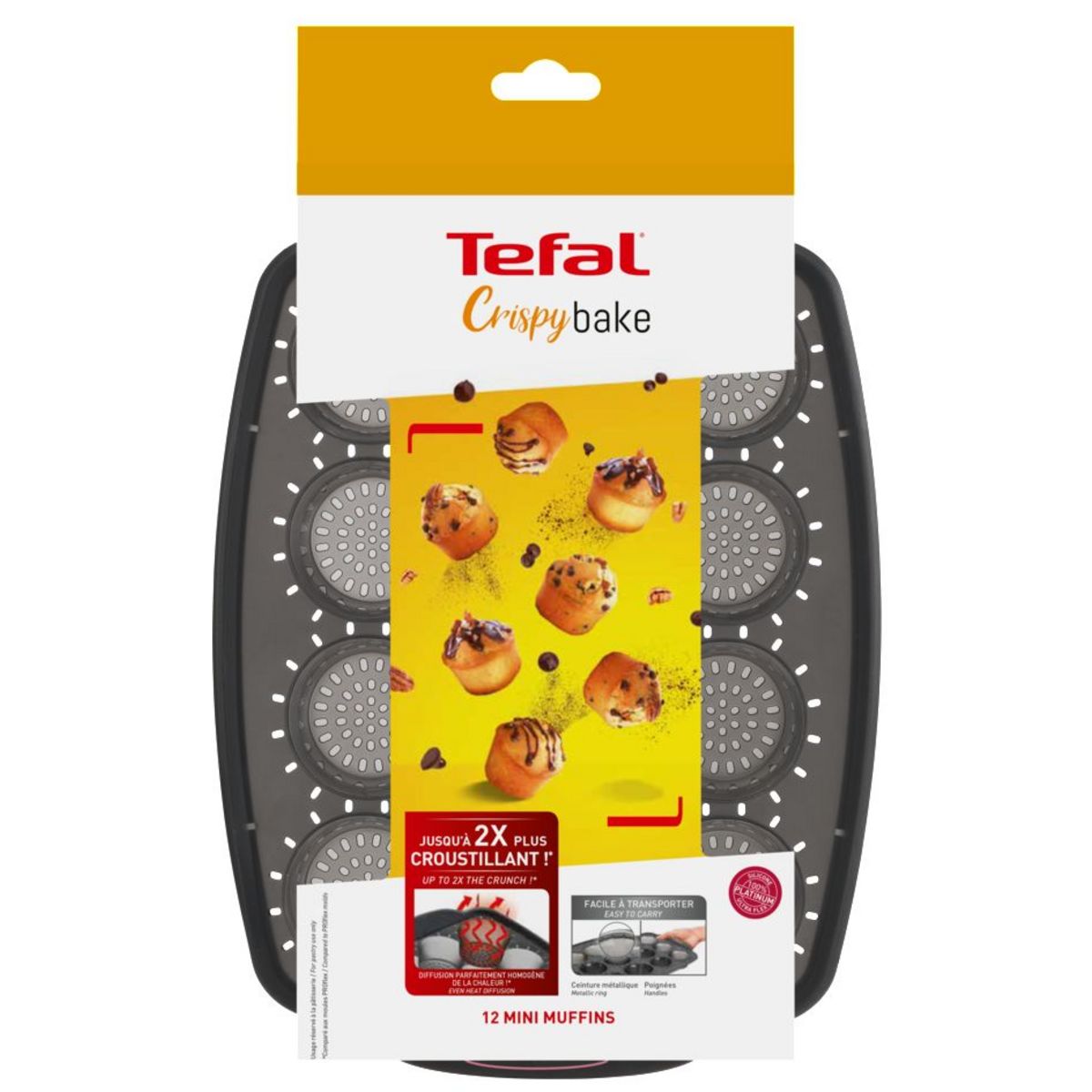 TEFAL Plaque 12 mini muffins CRISPYBAKE silicone