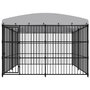 Voir la diapositive 2 : VIDAXL Chenil exterieur avec toit 300x300x210 cm