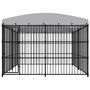 Voir la diapositive 2 : VIDAXL Chenil exterieur avec toit 300x300x210 cm